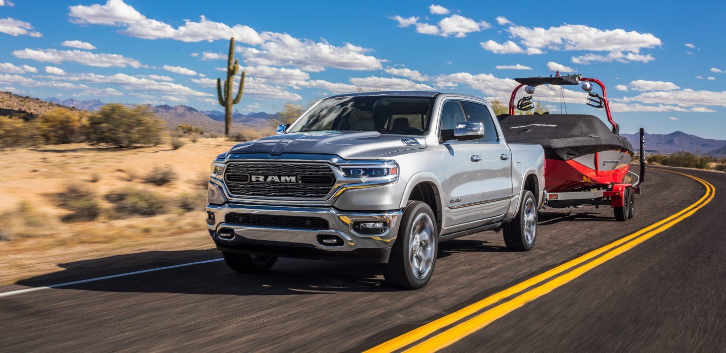 2020 Ram 1500 Front Exterior Silver Towing